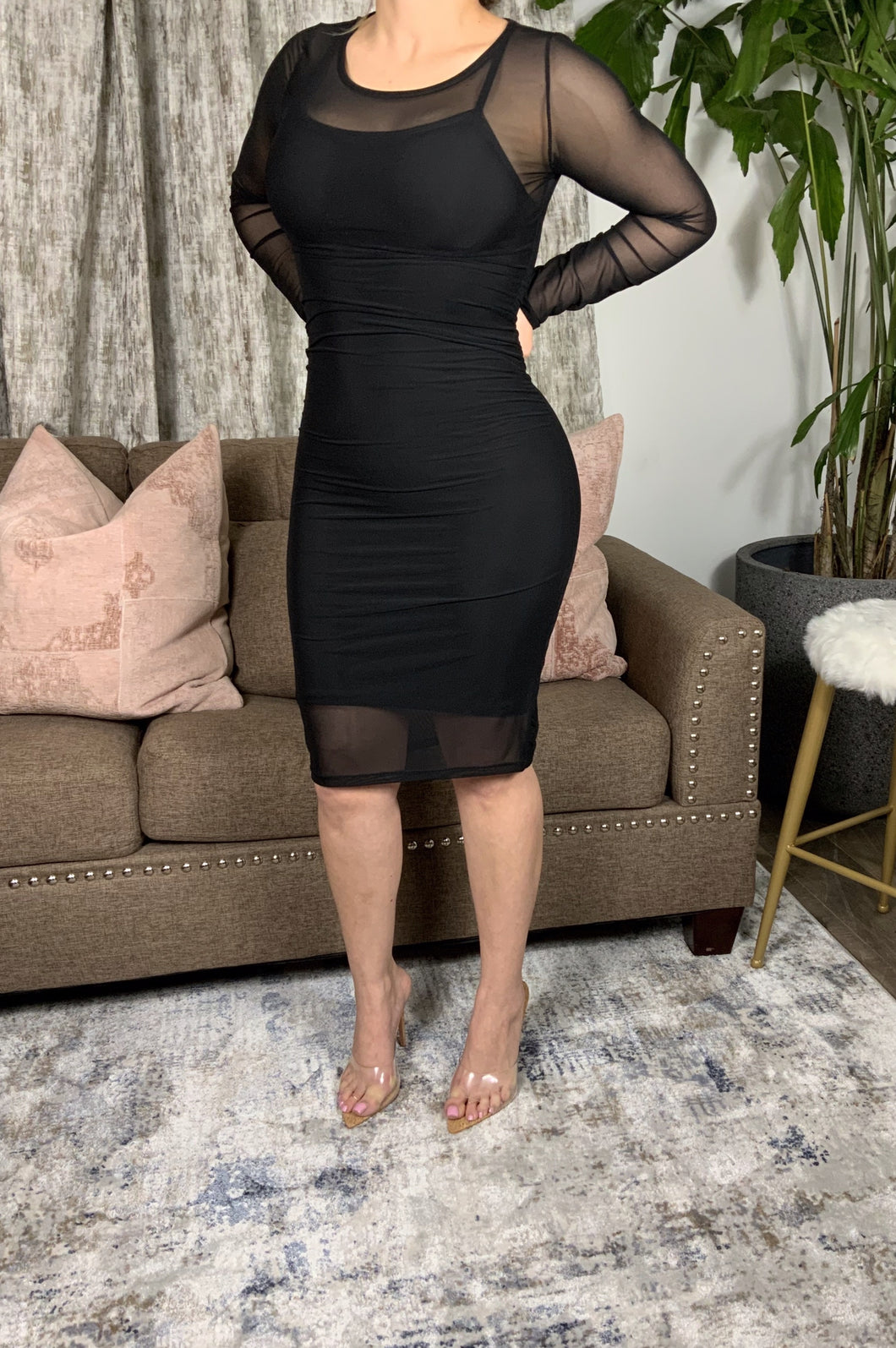 So Mesh-y Dress in Black