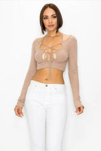 Load image into Gallery viewer, Mayte Long Sleeve Crop Top
