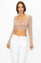 Load image into Gallery viewer, Mayte Long Sleeve Crop Top
