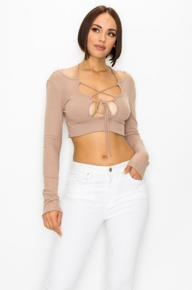 Mayte Long Sleeve Crop Top