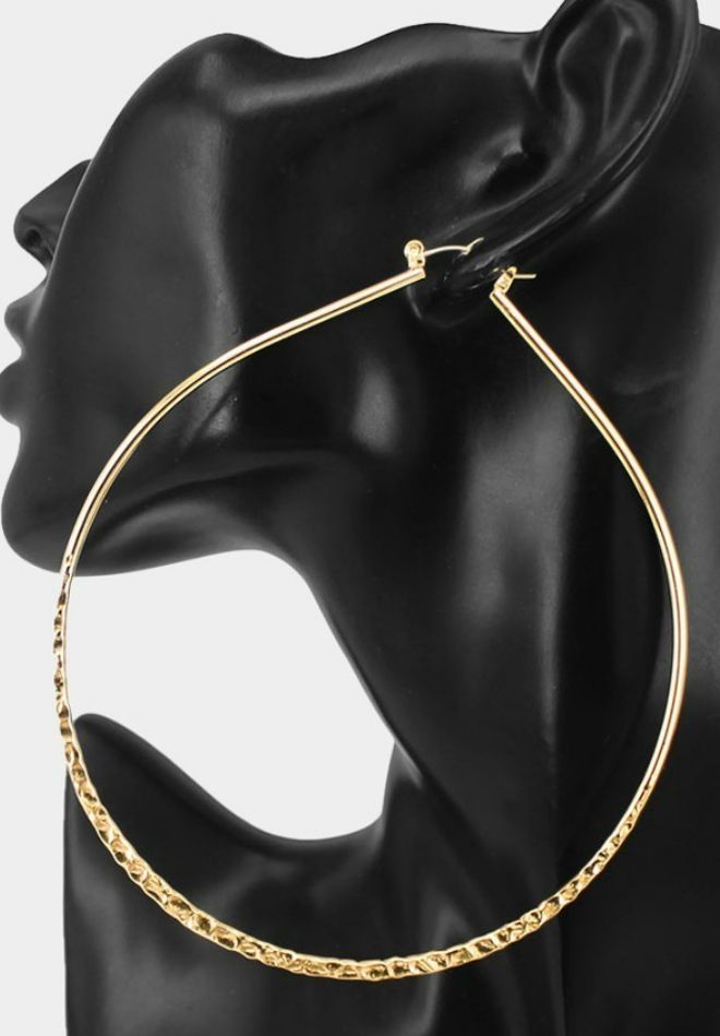 Wona Elongated Hoop Earrings