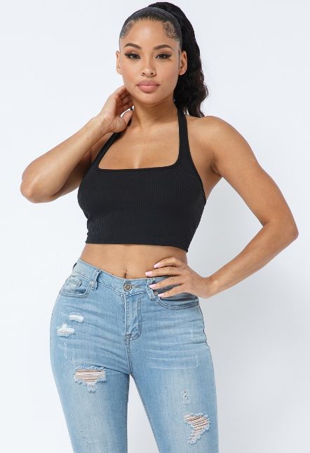 Stephani Halter Crop Top