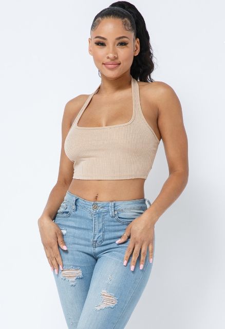 Stephani Halter Crop Top