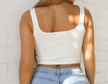 Load image into Gallery viewer, Shawna Crop Top in White
