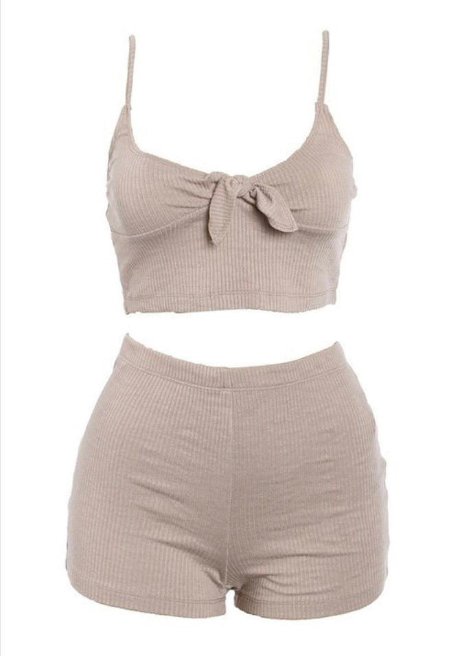 Tanya Two Piece Set in Taupe