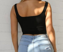 Load image into Gallery viewer, Shawna Crop Top in Black
